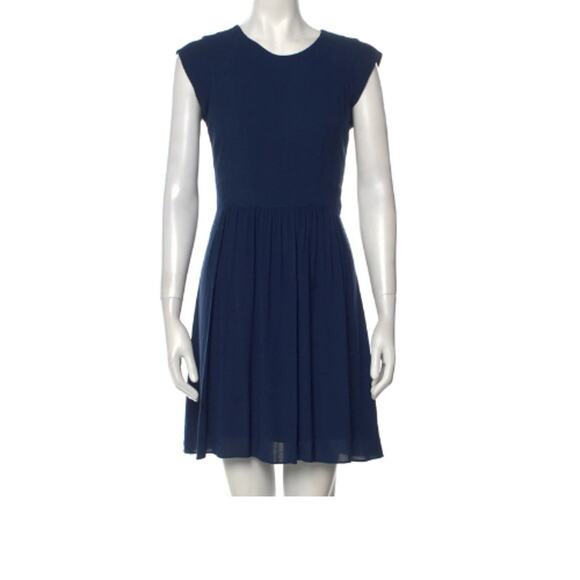 Rebecca Taylor Crew Neck Mini Dress in Navy Blue – Size XS / 0 - Picture 2 of 4